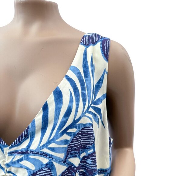 Hilo Hattie The Hawaiian Original Sleeveless Tropical V-Neck Maxi Dress Women L - Picture 10 of 10